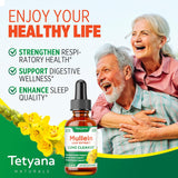 Mullein Drops for Lungs: Mullein Leaf Extract for Lungs - Breathe Freely - Lung Detox for Smokers - Mucus Relief - Mullein Leaf Extract Drops - 1 Month Supply