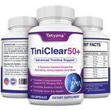 Tinnitus Relief for Ringing Ears Supplement, Natural Hearing Health Formula, 120 Capsules, Made in USA