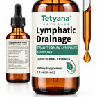 Tetyana naturals Lymphatic Drainage Drops for Bloating & De-Puff 8 Botanical Extracts with Cleavers, Dandelion & Echinacea for Lymphatic System Support & Fluid Balance, Alcohol-Free, 2 Fl Oz