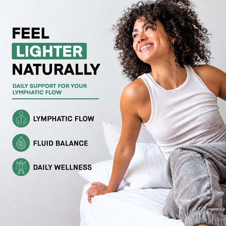Tetyana naturals Lymphatic Drainage Drops for Bloating & De-Puff 8 Botanical Extracts with Cleavers, Dandelion & Echinacea for Lymphatic System Support & Fluid Balance, Alcohol-Free, 2 Fl Oz