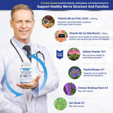 Advanced Sciatic Nerve Support: Alpha Palm Vitamin, Alpha Lipoic Acid, Benfotiamine - 12 in 1 Sciatica Supplements - 120 Capsules- 30-60 Supply- Made in USA