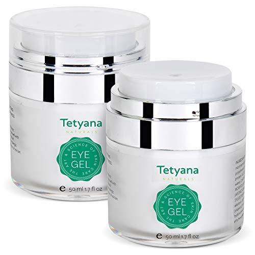 Tetyana naturals Eye Gel with Allantoin Hyaluronic acid for Puffiness Wrinkles Dark Circles